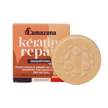 Sampon solid Keratine Repair, cu keratina vegetala, pentru par degradat, uscat sau tern, 70 g