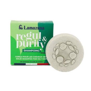 Sampon solid Regul & Purify, pentru par gras, cu argila verde si spirulina, 70 g