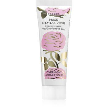 Korres Beauty Shots Damask Rose masca faciala de noapte pentru ten obosit