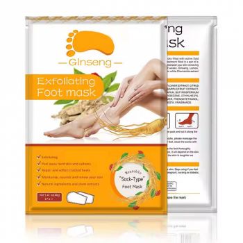 Masca Exfolianta pentru Picioare tip Soseta cu Extract din Ginseng