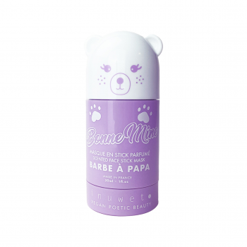 Masca stick iluminatoare pentru fata, cu argila alba si parfum de vata de zahar, Inuwet, 30 ml