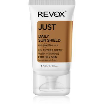 Revox B77 JUST Daily Sun Shield crema protectoare pentru tenul gras si mixt SPF 50+