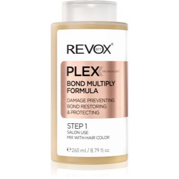 Revox B77 PLEX Bond Multiply Formula. Step 1 Ingrijire protectoare pentru par degradat sau tratat chimic