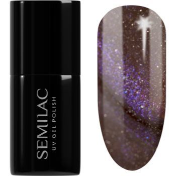 Semilac UV Hybrid Galaxy Flash unghii cu gel folosind UV / lampă cu LED