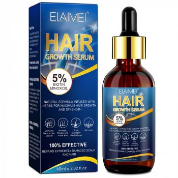 Ser pentru Cresterea Parului cu Minoxidil, Biotina si Extracte din Ierburi, NOVA KISS  , 60 ml
