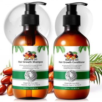 Set Premium pentru Cresterea Parului, Sampon si Balsam cu Ulei de Batana, NOVA KISS   2 x 300 ml