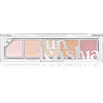 Unleashia Mood Shower Face Palette paletă cu farduri de ochi și iluminator stralucire de perla