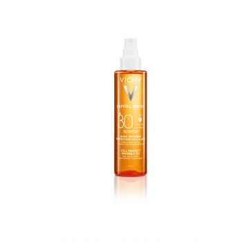 Vichy Capital Soleil Cell Protect Spray ulei invizibil cu squalan si vit.E SPF30 200 ml