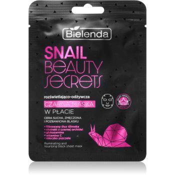 Bielenda Snail Beauty Secrets mască textilă nutritivă pentru ten obosit