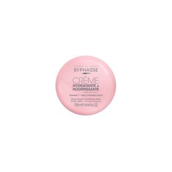 Crema Hidratanta de Fata si Corp, Byphasse, cu Vitamina E si Ulei de Migdale Dulci, 250ml