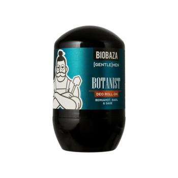 Deodorant roll-on pe baza de bicarbonat de sodiu, cu ulei de bergamota & busuioc si extract de salvie, Botanist, BIOBAZA GENTLE[MEN], 50 ml