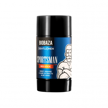 Deodorant stick cu aloe vera si extract de portocala dulce & salvie, Sportsman, BIOBAZA GENTLE[MEN], 50 ml