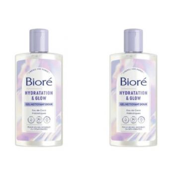 Gel Demachiant si Curatare Delicată Biore Hydration & Glow 2x200 ml