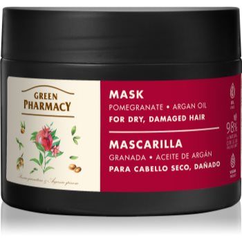 Green Pharmacy Argan Oil & Pomegranate Care Mask masca intensiva pentru par deteriorat