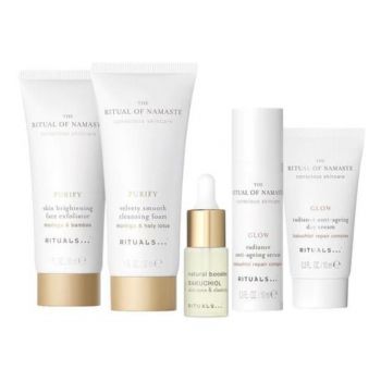 Set Rituals, Luxury Trial Set, Serum 10 ml Natural booster 4ml Cleansing Foam 30ml Face Exfoliator 30ml Day Cream 10ml