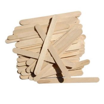 Set spatule lemn pentru ceara, 100 buc