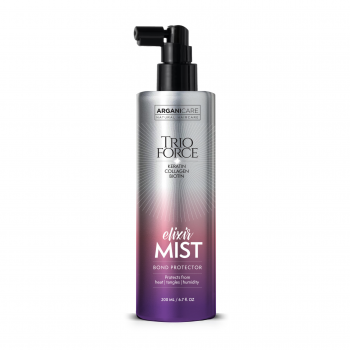 Spray pentru protectie termica, prevenirea ruperii si descurcarea parului, Trio Force Elixir Mist, Arganicare, 200 ml