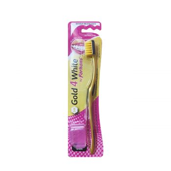 Tooth brush gold4white goldem bristlles
