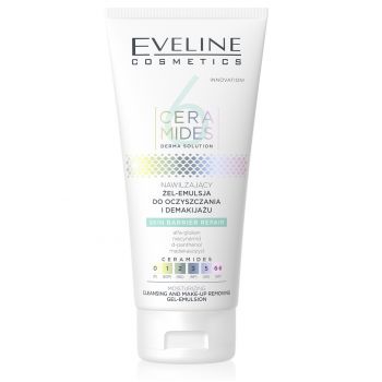 Gel-Emulsie Hidratanta pentru Curatare si Demachiere, Eveline Cosmetics 6 Ceramides, 150 ml