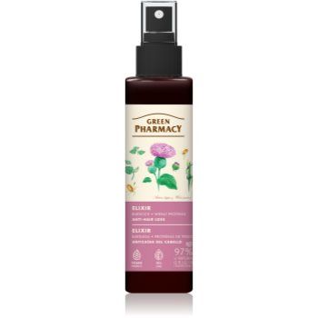 Green Pharmacy Burdock & Wheat proteins Elixir tratament pentru îngrijirea părului fără clătire impotriva caderii parului