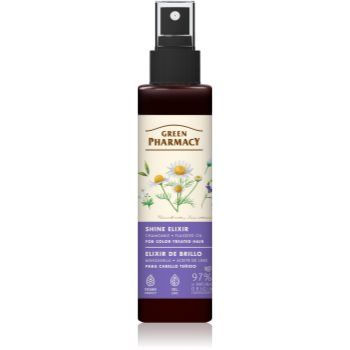 Green Pharmacy Chamomile & Flaxseed oil Elixir elixir leave-in pentru păr vopsit