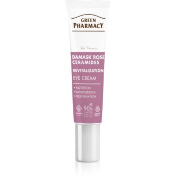 Green Pharmacy Damask Rose & Ceramides Eye Cream crema de ochi revitalizanta