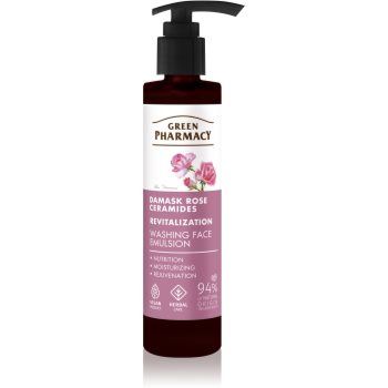Green Pharmacy Damask Rose & Ceramides Face Emulsion emulsie pentru curatare faciale