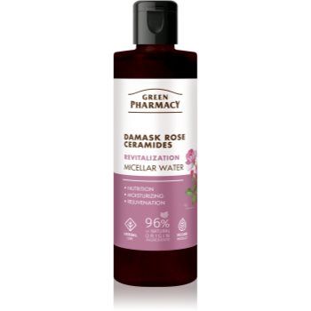 Green Pharmacy Damask Rose & Ceramides Micellar Water apa pentru curatare cu particule micele