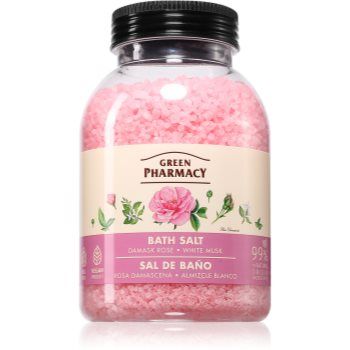Green Pharmacy Damask Rose & White Musk Bath Salt sare de baie relaxanta