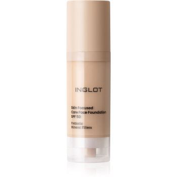 Inglot Skin Focused Care Face Foundation SPF 50 acoperire make-up SPF 50
