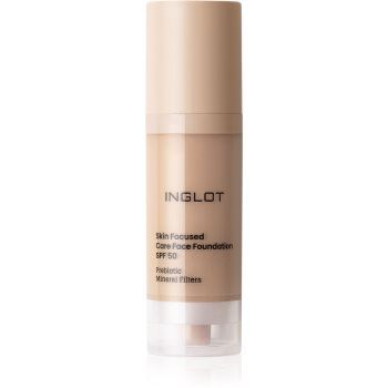 Inglot Skin Focused Care Face Foundation SPF 50 acoperire make-up SPF 50
