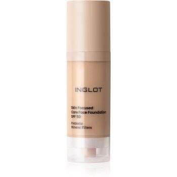 Inglot Skin Focused Care Face Foundation SPF 50 acoperire make-up SPF 50