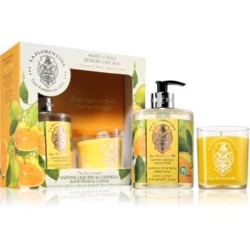 La Florentina Boboli Citrus Hand Wash and Candle set cadou