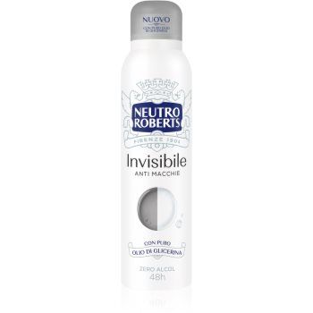 Neutro Roberts Invisible Anti Macchie deodorant spray revigorant cu o eficienta de 48 h