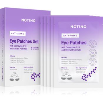 Notino Anti-Aging Bio-Cellulose Eye Patches Set with Coenzyme Q10 and Retinyl Palmitate Masca pentru ochi impotriva ridurilor zona ochilor Notino Anti-Aging Bio-Cellulose Eye Patches Set with Coenzyme Q10 and Retinyl Palmitate Masca pentru ochi impotriva ridurilor zona ochilor