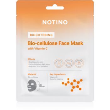 Notino Brightening Bio-Cellulose Face Mask with Vitamin C mască textilă iluminatoare