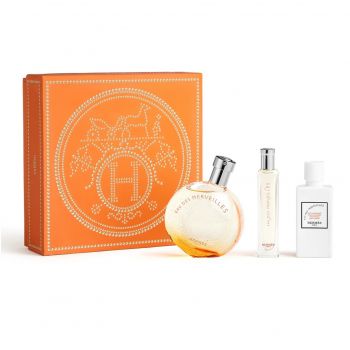 Set Cadou Hermes EAU des Merveilles, Femei, Apa de Toaleta, 50 ml + Lotiune de corp, 40 ml + Apa de Toaleta, 7,5 ml