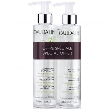 Set Duo Caudalie, Apa Micelara Demachianta, pentru toate tipurile de ten, 2 x 200 ml