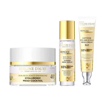 Set Eveline D’Aury 40+, Remodelift Therapy, cu Crema de fata 50 ml, Ser vitaminizant 30 ml si Crema pentru ochi si pleoape 20 ml