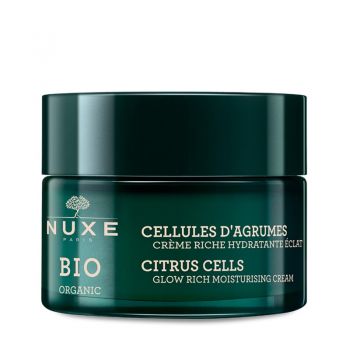 Crema hidratanta de fata Nuxe Bio Organic Citrus Cells Glow Rich, 50 ml