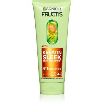 Garnier Fructis Keratin Sleek șampon pentru păr uscat și fragil