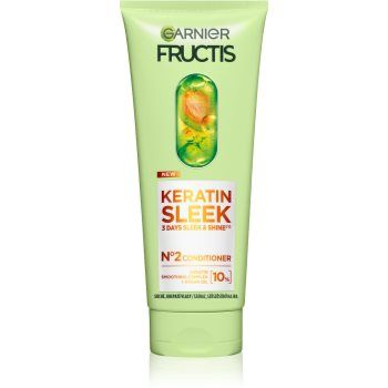 Garnier Fructis Keratin Sleek balsam pentru păr uscat și fragil