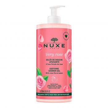 Gel de dus calmant Nuxe Very Rose, pentru toate tipurile de piele, 750 ml (Gramaj: 750 ml)