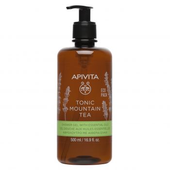 Gel dus cu ceai de munte Tonic Mountain Tea Apivita, 500 ml