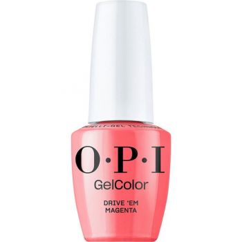 Lac de Unghii Semipermanent Hema-Free - OPI Gel Color, Make 'Em Jelly Collection, nuanta Drive 'Em Magenta, 15 ml