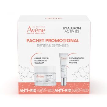 Pachet Avene Crema pentru regenerare celulara, 50 ml + Crema de ochi cu tripla actiune, 15 ml Hyaluron Activ B3