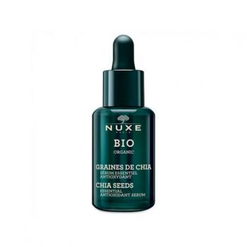 Ser antioxidant pentru fata Nuxe Bio Organic cu seminte de chia, 30 ml (Gramaj: 30 ml)