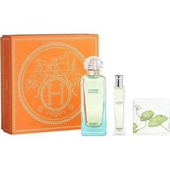 Set Cadou Hermes Un Jardin Sur Le Nil, Unisex, Apa de Toaleta 100 ml +15 ml si Sapun, 50 g