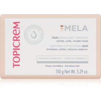 Topicrem MELA Unifying Exfoliating Bar sapun pentru curatare cu efect de exfoliere