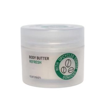 Unt de corp - AuraSkin Refresh, cu boabe de cafea transformate si mar verde, pentru toate tipurile de piele, 200 ml
